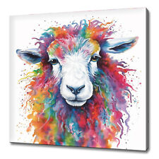 Colourful Sheep Watercolour