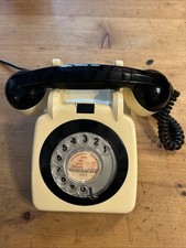 706L Retro Black And Cream 1960s Telephone With Junction Box