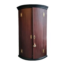 Antique Mahogany Corner Wall Cabinet – Brass Hardware | Georgian Haberdashery