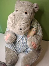 Tebro Silent Night Hippo Vintage 1987 Plush With Duck