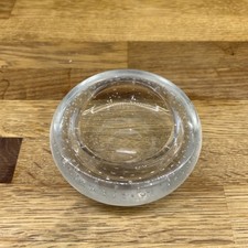 Whitefriars Round clear Bubble Glass Ashtray Rare Vintage 1960s