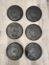 York 10 kg Cast Iron Standard Plates (60 kg total)