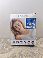 Purus Grey Heated Throw Electric Blanket, 160 x 120cm Heated Blanket Machine Was