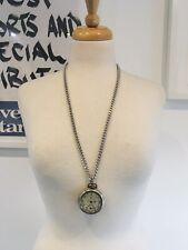 vintage pocket watch necklace pendent 1980’s craft art to wear