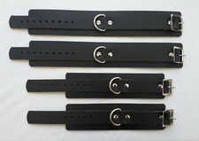 Real leather wrist cuffs - wrist,
