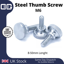 Steel Knurled Thumb Screw M6