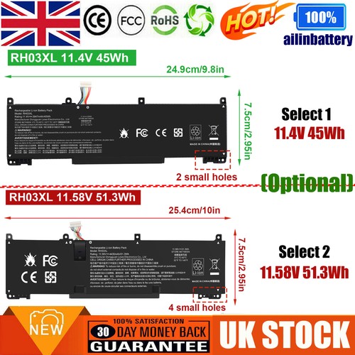 Battery rh03xl for hp - rh03xl,
