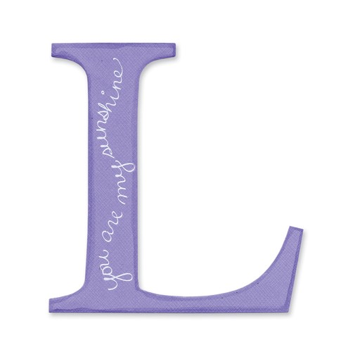 Sassy serif letter sizzix - serif, l