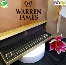 Warren James Silver Platinum family Zirconia Tennis🔥Necklace Earrings Bracelet