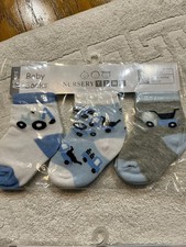 NURSERY TIME SOCKS DIGGER TRACKTOR AND DUMPER TRUCK