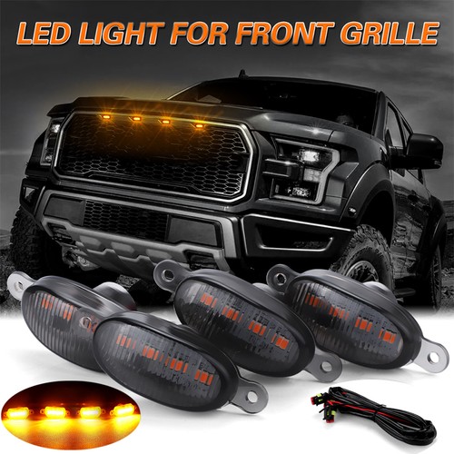 Amber led front - 4x, grille