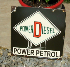 Enamel Sign Power Diesel /
