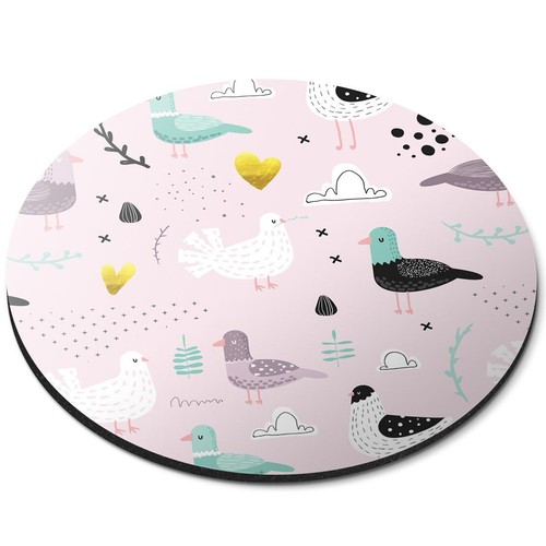 Round mouse mat - mat, pigeon