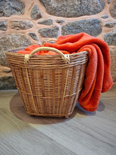 Vintage two handles handwoven