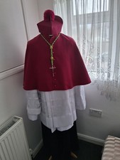 Bishop Catolish Full Uniform Cassock Size Medium 38 Mitre Size58 Biretta 57 CM