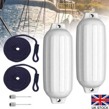 2PC White Boat Fenders
