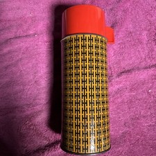 Vintage Aladdin Wide Mouth  Thermos Flask Brown , Black, Red  Vacuum 1960s