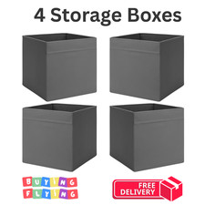 Set of 4 IKEA DRÖNA Dark Grey