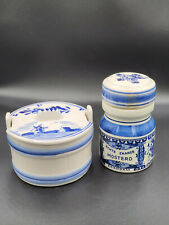 2xHand Painted Old Holland