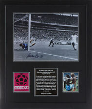FRAMED GORDON BANKS SIGNED ENGLAND 1970 FIFA WORLD CUP FOOTBALL PHOTO PELE PROOF