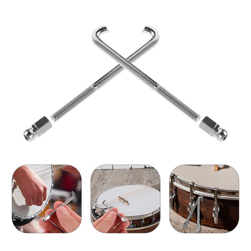 Metal banjo hooks and nut - banjo, set