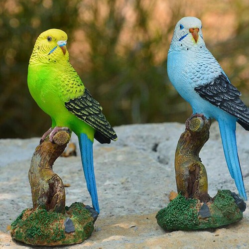 Parrot figurines statues - 2x,