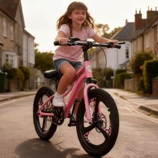 New 18" 20" 22" 24"  Kids Girls  Bike  Wheel Mountain Bike Kids Bike Pink UK