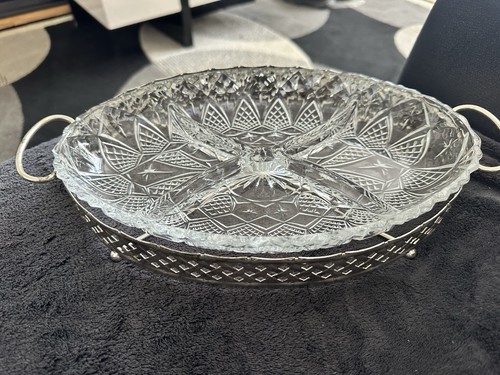Set two vintage cut glass - two,
