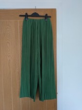 Green Crinkle Wide Leg