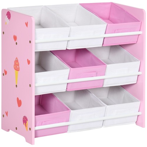 Kids storage rack with nine - kids,