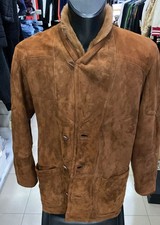 Brown shearling men coat - brown,