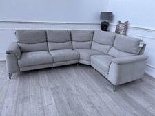 Sofology Palmer Power Recliner Corner Sofa In Toronto Grey Suede
