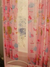 Childrens pink curtains Tea