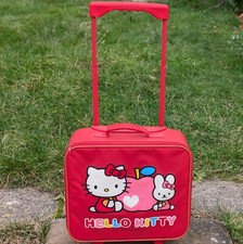 Red Hello Kitty Suitcase Rare 2003 Sanrio Pull Along Telescopic Handle Zip Close