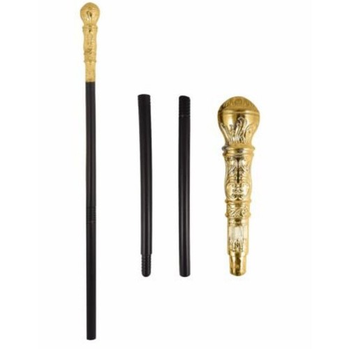 Gold stick pimp cane 1970s - gold,