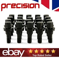 20 x Black Wheel Nuts Bolts