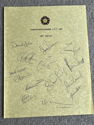Northamptonshire ccc 2007 team - northamptonshire,