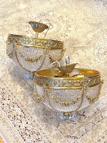 Pair crystal flush mount - pair,