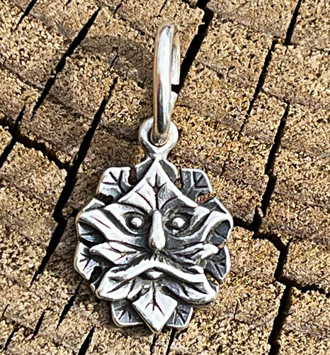 Sterling silver green man - silver,