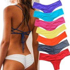 Bikini Women's Brazilian Cheeky Bottom Thong V Swimwear Swimsuit Bikini Bottoms