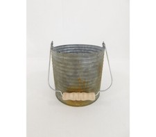 Galvanized Round Bucket Wooden