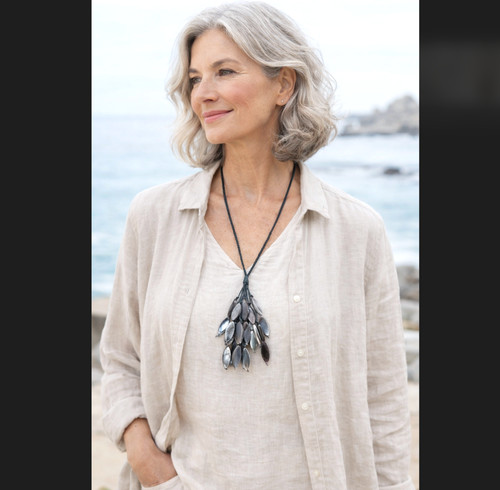 Jill shell tassel necklace - j,