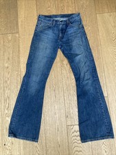Levis 516 Bootcut Flare Jeans W30 L34 Blue Vintage Bell Bottom Denim Red Label