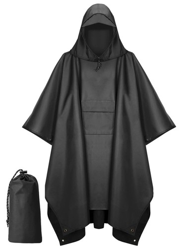 Houbobo hooded rain poncho - hooded,