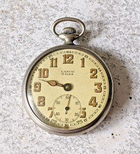 VINTAGE POCKET WATCH - MILITARY ?- LANCO -  NOT GOING - MISSING HAND