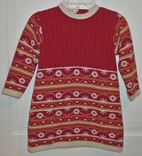 CLAYEUX GIRLS RED KNIT HOLIDAY