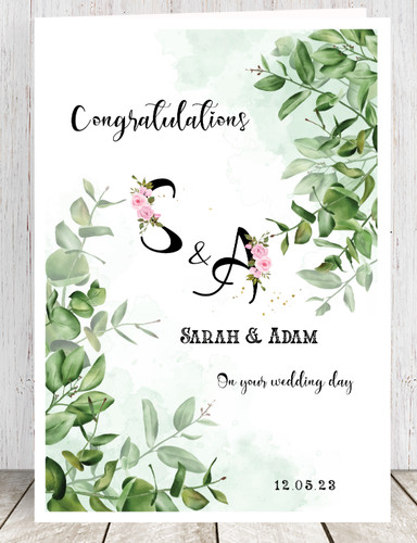 Personalised wedding day card - wedding,