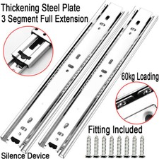 10-28'' Pair Heavy Duty Fully Extension Ball Bearing Drawer Runners Slide Runner