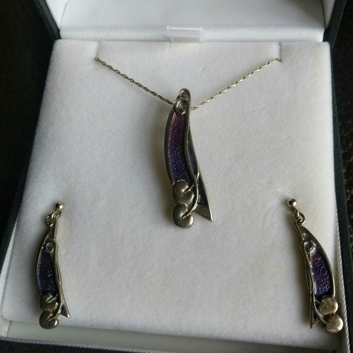 Ortak enamel silver - , necklace
