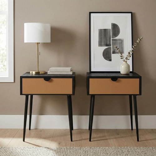 Jupiter metal drawer bedside - metal, 1-drawer